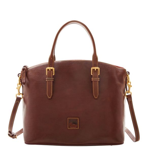 Dooney & Bourke Handbags - Dooney & Bourke Florentine Domed Satchel - Chestnut